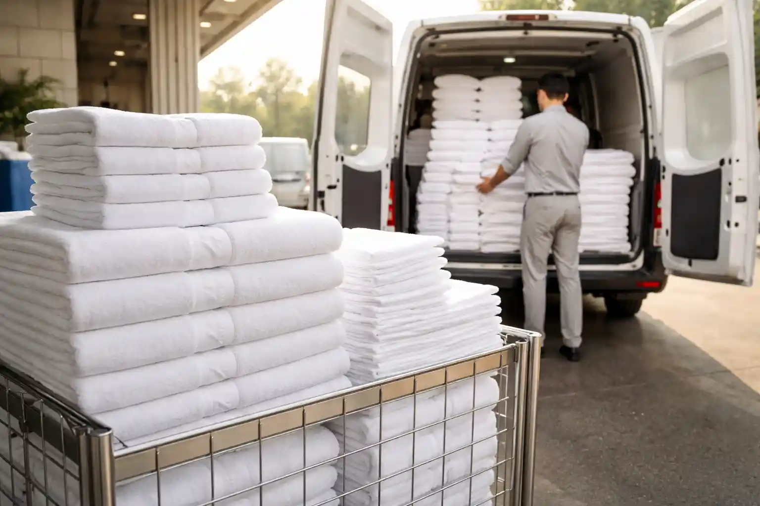 Professional linen rental services for hospitality businesses