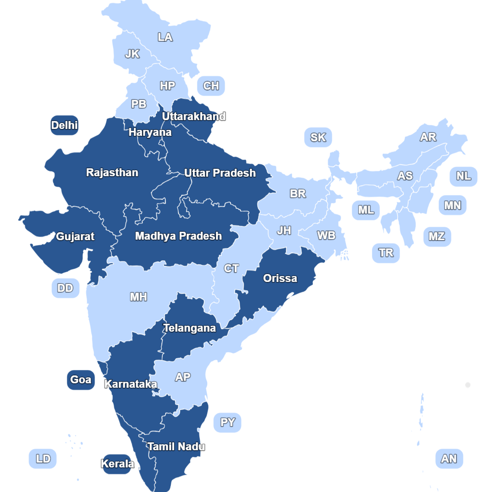 National Footprint Map